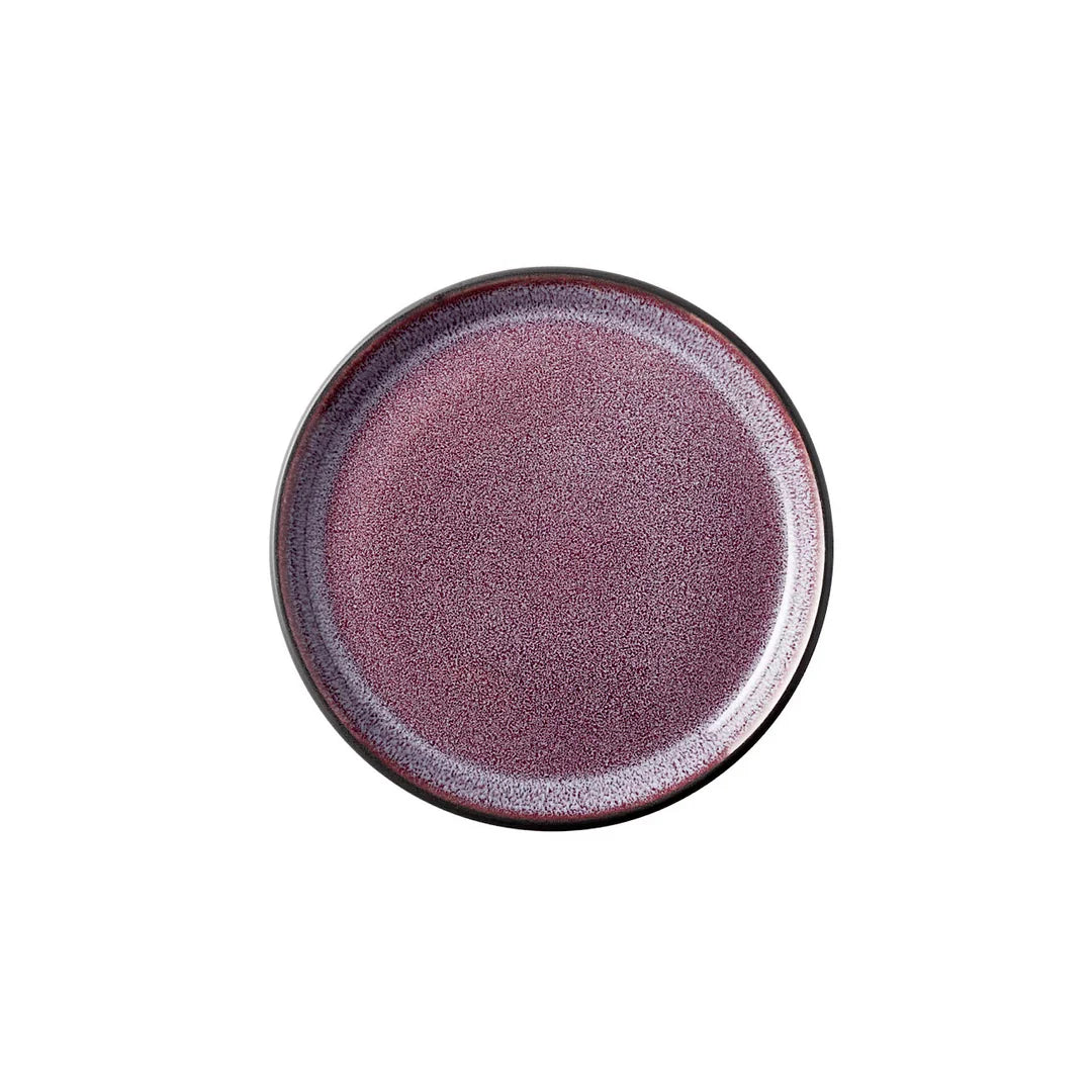 Bitz Living Stoneware Gastro Plate 17cm Black, Lilac